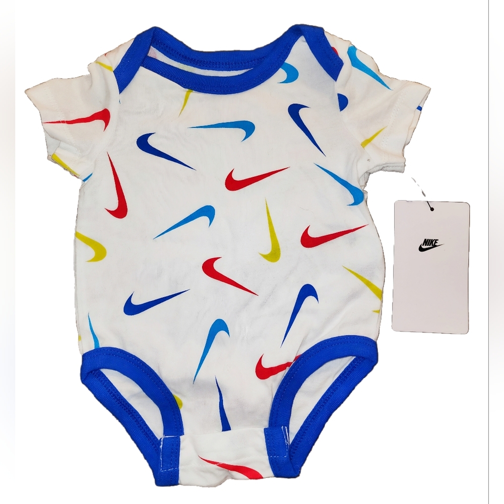 NWT Nike Logo Monogram Newborn to Three Months  Onesie